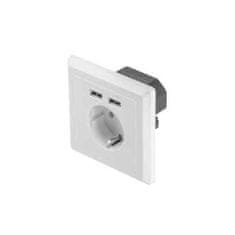 Lanberg Napajalni vtič Lanberg AC-WS01-USB2-F