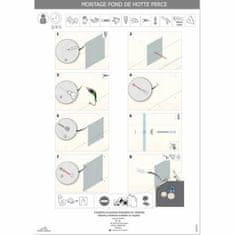 BigBuy Stenska plošča Saint-Gobain Rumeno kaljeno steklo (70 x 60 cm)