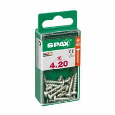 BigBuy Škatla z vijaki SPAX Vijak za les Šoba z okroglo glavo (4 x 20 mm) (4,0 x 20 mm)