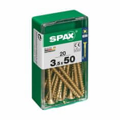 BigBuy Škatla vijakov SPAX 4081020350501 Vijak za les z ravno glavo (3,5 x 50 mm)