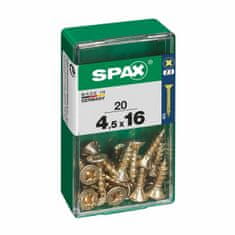 BigBuy Škatla z vijaki SPAX 4081020450161 Vijak za les z ravno glavo (4,5 x 16 mm)