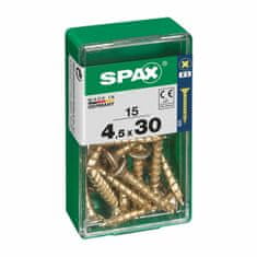 BigBuy Škatla z vijaki SPAX 4081020450301 Vijak za les z ravno glavo (4,5 x 30 mm)