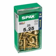 BigBuy Škatla vijakov SPAX 4081020500251 Vijak za les z ravno glavo (5 x 25 mm) (5,0 x 25 mm)