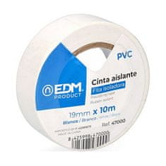 Edm Izolacijski trak EDM 10 m x 19 mm Beli PVC