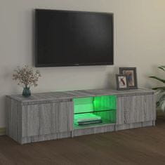 Vidaxl TV omarica z LED lučkami siva sonoma 140x40x35,5 cm