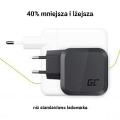 Green Cell Green Cell - Green Cell GC PowerGaN 65W omrežni polnilnik (2x USB-C Power Delivery, 1x USB-A združljiv s funkcijo Quick Charge 3.0)