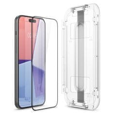 Spigen Spigen GLAS.TR EZ FIT FC - Kaljeno steklo za iPhone 15 (črn okvir)