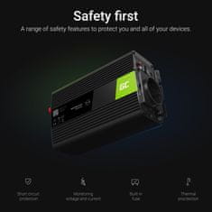 NEW Green Cell - Pretvornik napetosti Inverter 12V na 230V 300W/600W Čisti sinusni val