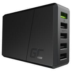 Green Cell Green Cell ChargeSource 5 - 5xUSB 52W Ultra Charge omrežni polnilnik, Smart Charge