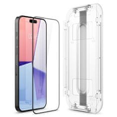 Spigen Spigen GLAS.TR EZ FIT FC - Kaljeno steklo za iPhone 15 Pro Max (črn okvir)