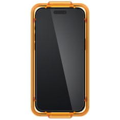 Spigen Spigen Alm Glass FC 2-Pack - Kaljeno steklo za iPhone 15 Pro Max 2 kosa (črn okvir)