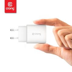 Crong Potovalni polnilnik Crong USB-C - 20W omrežni polnilnik USB-C Power Delivery (bel)