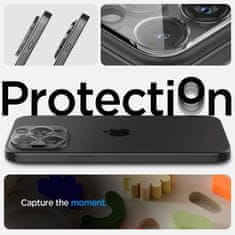 Spigen Spigen Optik.TR Camera Protector - zaščitno steklo za objektiv za iPhone 15 Pro / 15 Pro Max / iPhone 14 Pro / 14 Pro Max (2 kosa) (prozorno)