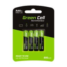 Green Cell Zelena celica - 4x AAA HR03 800mAh akumulatorske baterije