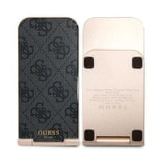 Guess Guess 4G Pattern MagSafe - zložljiv indukcijski polnilec 2 v 1 z MagSafe za iPhone in AirPods 15W (črn)