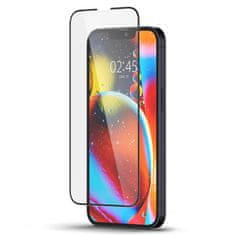 Spigen Spigen Glass FC - Kaljeno steklo za iPhone 14 / iPhone 13 / iPhone 13 Pro (črn okvir)