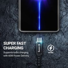 Crong Crong Armor Link - 100W 5A USB-C na USB-C Power Delivery hitri polnilni kabel 200 cm (črn)