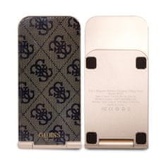 Guess Guess 4G Pattern MagSafe - zložljiv indukcijski polnilec 2 v 1 z zaščito MagSafe za iPhone in AirPods 15W (rjava)