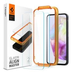 Spigen Spigen Alm Glas.TR 2-Pack - Kaljeno steklo za Samsung Galaxy A35 5G (2 kosa) (prozorno)