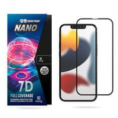 Crong Crong 7D Nano prilagodljivo steklo - Nezlomljivo hibridno steklo 9H za celoten zaslon telefona iPhone 13 mini