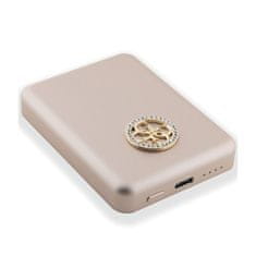 Guess Guess 4G Strassed Metal Logo MagSafe - indukcijska baterija 3000 mAh 5W MagSafe (zlata)