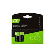 Green Cell Green Cell - Baterije za polnjenje 4x D R20 HR20 Ni-MH 1,2 V 8000 mAh