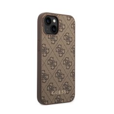 Guess Guess 4G Metal Gold Logo - Ohišje za iPhone 15 Plus (rjavo)