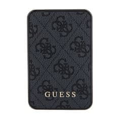 Guess Guess 4G usnje s kovinskim logotipom - Power Bank 5000 mAh 15W (črna)