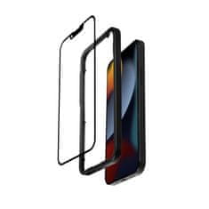 Crong Crong Antibakterijsko 3D oklepno steklo - 9H kaljeno steklo za celoten zaslon za iPhone 13 mini + okvir za namestitev