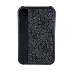 Guess Guess 4G usnje s kovinskim logotipom - Power Bank 10000 mAh 18W (črna)