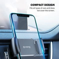 Crong Crong Universal Smart Car Holder - Univerzalni avtomobilski nosilec za 4"-6,5" telefon (črn)