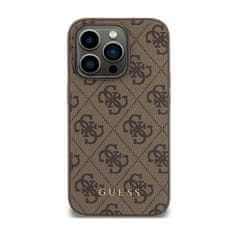 Guess Guess 4G Metal Gold Logo - Ohišje za iPhone 15 Pro (rjavo)