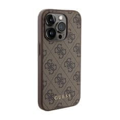 Guess Guess 4G Metal Gold Logo - Ohišje za iPhone 15 Pro (rjavo)