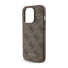 Guess Guess 4G Metal Gold Logo - Ohišje za iPhone 15 Pro (rjavo)