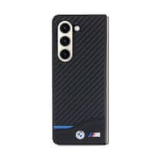 NEW BMW Leather Carbon - Ohišje za Samsung Galaxy Z Fold 5 (črno)