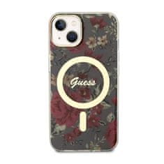 Guess Guess Flower MagSafe - ohišje za iPhone 14 (zeleno)