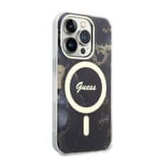 Guess Guess Golden Marble MagSafe - ohišje za iPhone 14 Pro (črno)