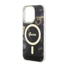 Guess Guess Golden Marble MagSafe - ohišje za iPhone 14 Pro (črno)