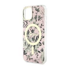 Guess Guess Flower MagSafe - ohišje za iPhone 14 (roza)