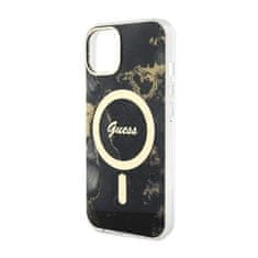 Guess Guess Golden Marble MagSafe - ohišje za iPhone 14 (črno)