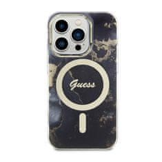 Guess Guess Golden Marble MagSafe - ohišje za iPhone 14 Pro Max (črno)