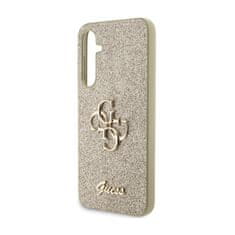 Guess Ohišje Guess Glitter Script Big 4G - Samsung Galaxy S23 FE (zlato)