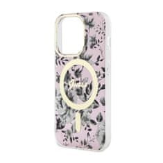 Guess Guess Flower MagSafe - ohišje za iPhone 14 Pro (roza)