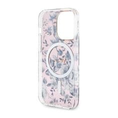 Guess Guess Flower MagSafe - ohišje za iPhone 14 Pro (roza)