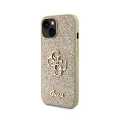 Guess Guess Glitter Script Big 4G - Ohišje za iPhone 15 (zlato)