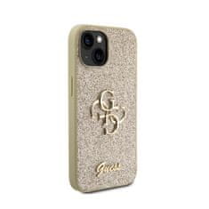 Guess Guess Glitter Script Big 4G - Ohišje za iPhone 15 (zlato)