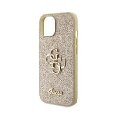 Guess Guess Glitter Script Big 4G - Ohišje za iPhone 15 (zlato)