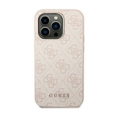 Guess Guess 4G Metal Gold Logo - Ohišje za iPhone 14 Pro (roza)