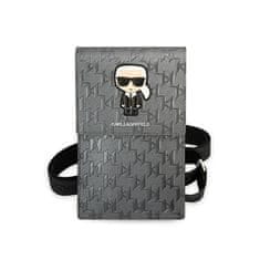 Karl Lagerfeld Karl Lagerfeld Monogram Ikonik Patch Wallet Phone Bag - torbica za pametne telefone in dodatke (srebrna)