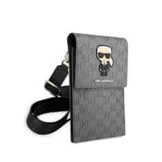 Karl Lagerfeld Karl Lagerfeld Monogram Ikonik Patch Wallet Phone Bag - torbica za pametne telefone in dodatke (srebrna)